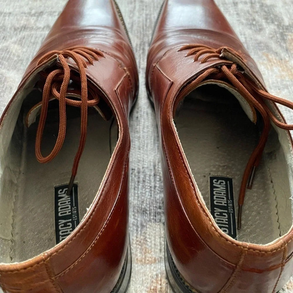 Men’s Stacy  Adams Burgundy Dress Shoes - Picture 10 of 11